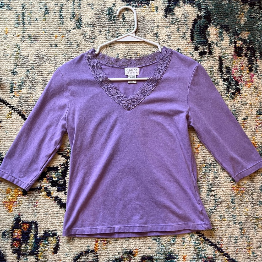 3/4 Sleeve Lace Top